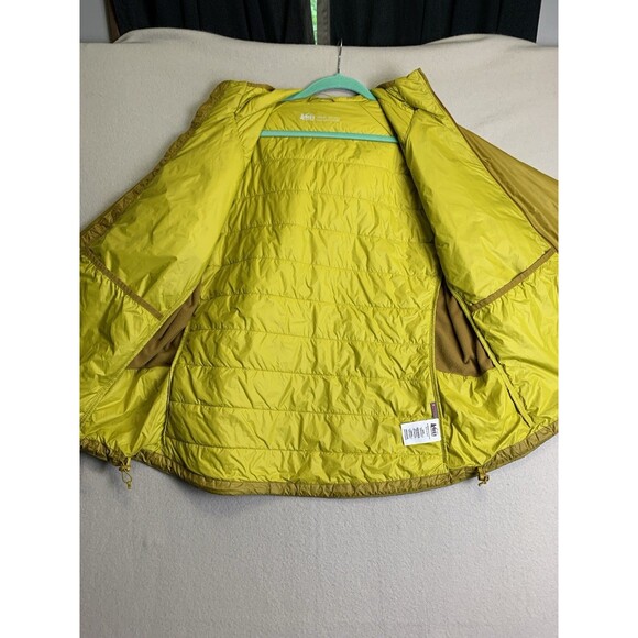 REI Co-Op Jacket Women's 1X Large Gold Flash Insulated Hybrid Hoodie Primaloft - Picture 6 of 10